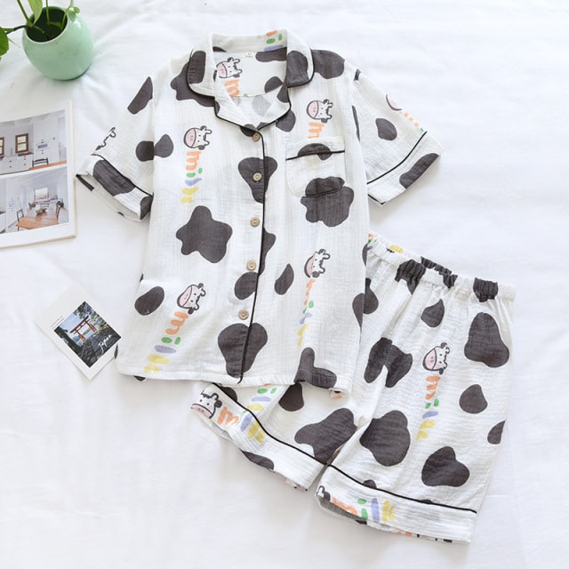 Cow Print Summer Pajamas