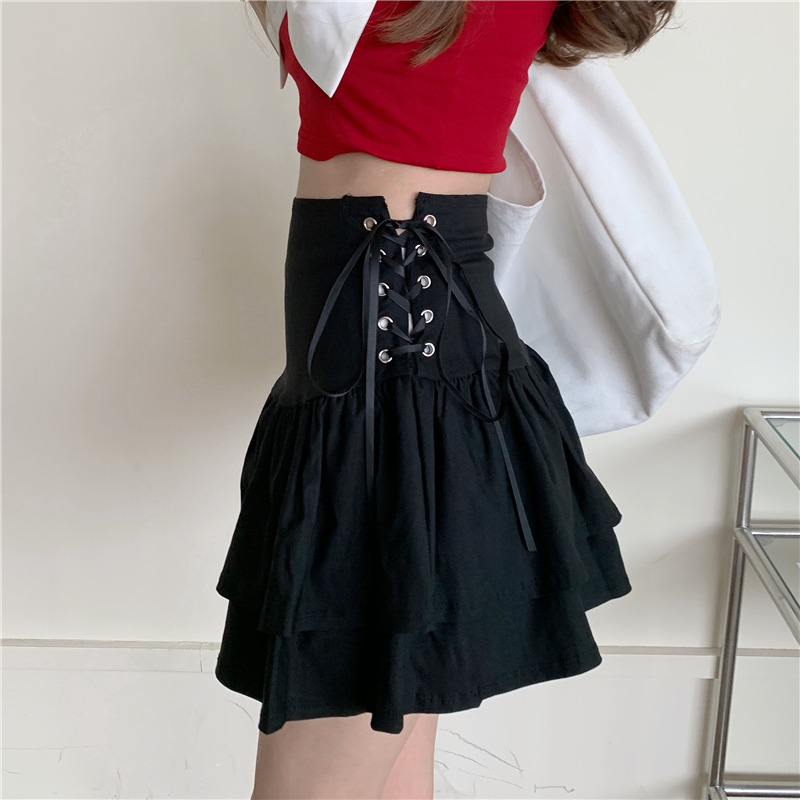 JK Double-layer A-line Pleated Skirt
