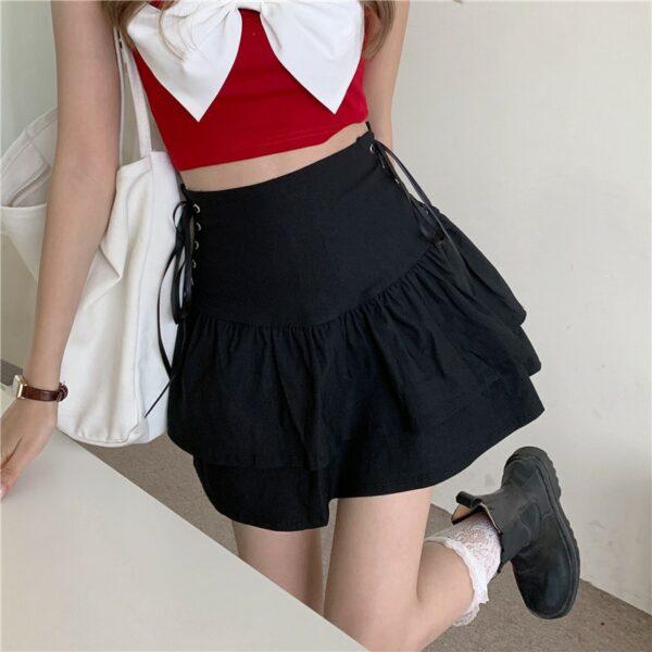 JK Double-layer A-line Pleated Skirt Jk kawaii