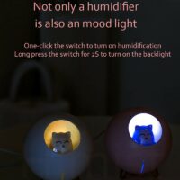 Söt Planet Cat luftfuktare LED kawaii