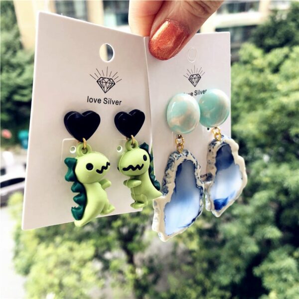 Cute Dinosaur earrings Dinosaur earrings kawaii