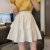 Solid Sweet Ruffles A-line Skirts Korena kawaii