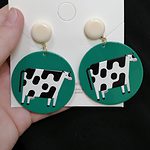 Cute Simple Milk Cow Earrings