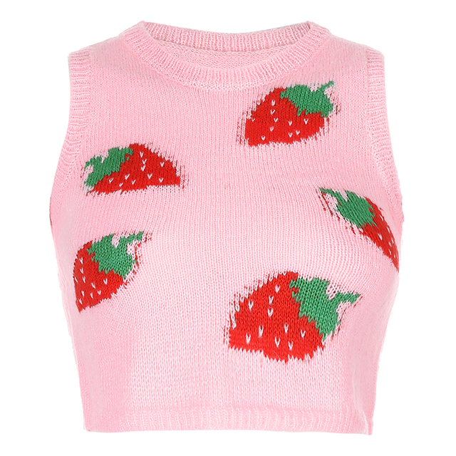 Strawberry Knit Vest