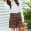 Cute Korean Woolen Skirt Harajuku kawaii