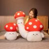Kawaii Red Spotted Mushroom Family Plush Toys Creative kawaii