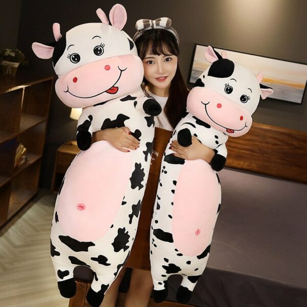 Long Snuggly Cow Plushie Toys Cartoon kawaii