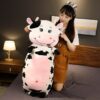 Long Snuggly Cow Plushie Toys Cartoon kawaii