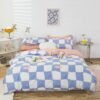 Baby Blue and Pink Clouds Bus Bunny Bedding Set Baby Blue kawaii