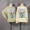 Korean Style Floral Knitted Sweater Colorfaith kawaii