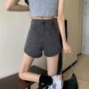Kawaii Slim Fitted Denim Hot Shorts College Style kawaii