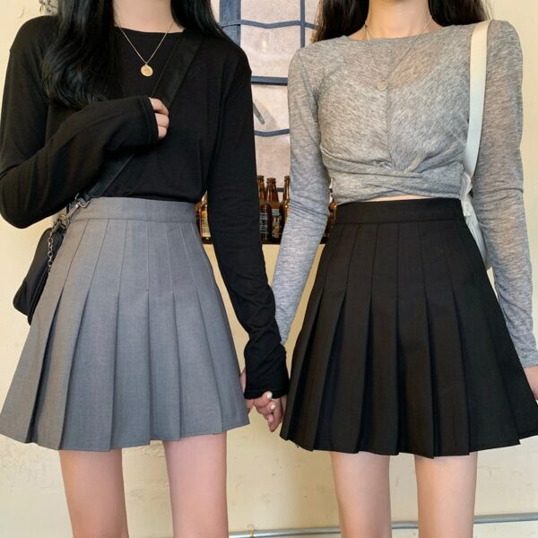 Cute High-waisted Plaid Pleated Skirts High Waist kawaii