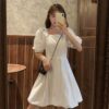 Korean Sweet A-LINE Mini Dress Korean kawaii