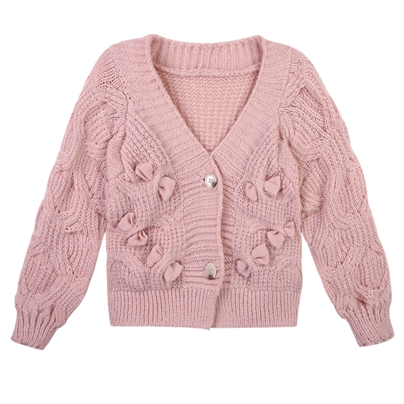 Bowknot Loose Knitted Cardigan