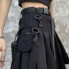 Tooling Style Pleated Skirts With Pocket Cargo Skirts kawaii