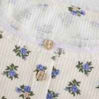 Topy w stylu vintage z kwiatowym nadrukiem Koszulka kawaii