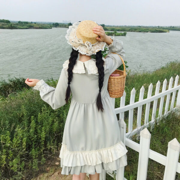 Lolita Doll Collar Layered Falbala Dress Harajuku kawaii