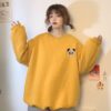 Cute Panda Loose Sweatshirt Hoodie Coat kawaii