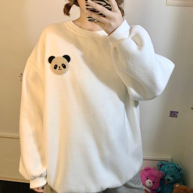 Cute Panda Loose Sweatshirt