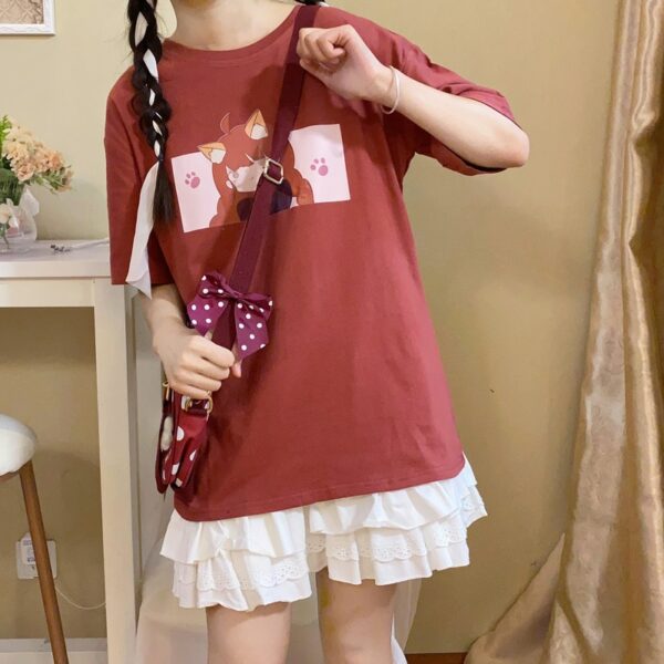 Kawaii Anime Printed Soft Girl T-shirt Anime kawaii