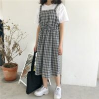 Kawaii geruite mode schort zomerjurk Lolita kawaii