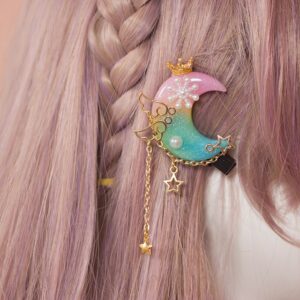 Kawaii Princess Lolita Moon Hairpin clip clip kawaii