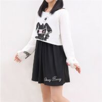 Yami Bunny 2-teiliges Pullover-Rock-Kleid Japanisches Kawaii
