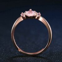Kawaii pierścionek z łapą kota w kolorze różowego złota Kawaii Koci Pazur