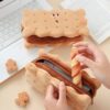 Cookie Sandwich Soft Plush Pencil Case cookie kawaii
