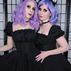 Babydoll-Mädchenkleid Gothic-Kawaii