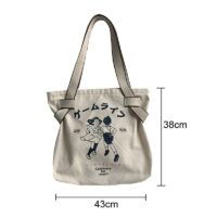 Retro Eco Återanvändbar Tote Shopping Bag Canvas kawaii
