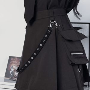 Mini saia harajuku gótica de cintura alta kawaii gótico
