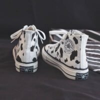 Płócienne buty z nadrukiem krowy Kawaii Płócienne buty kawaii