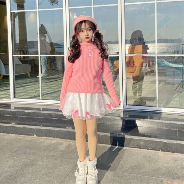Dolly Tulle Pleated Tutu Skirt Korean kawaii