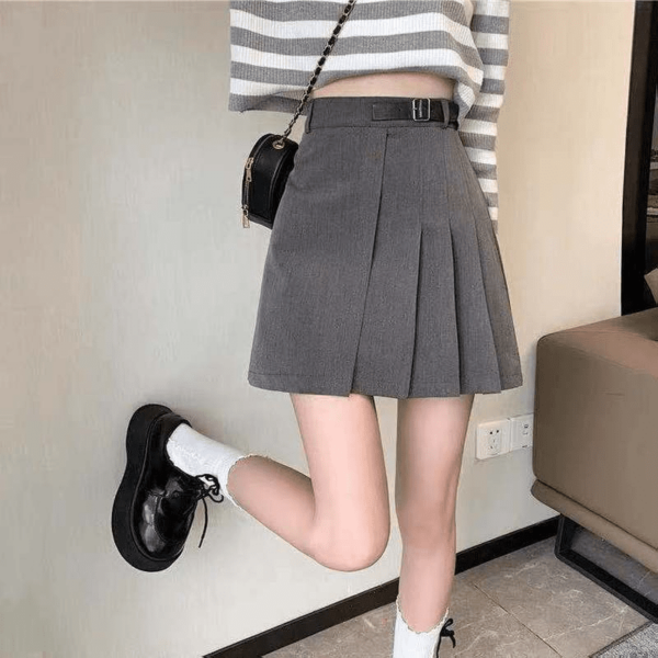 Korean Fashion JK High-waisted Pleated Skirt Jk kawaii