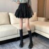 Korean Fashion High-waisted Ruffles Pleated Skirt Harajuku kawaii