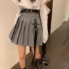 Punk Style Fashion T-shirt+High Waist Skirt Set High Waist Skirt kawaii