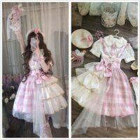 Kawaii patchwork prinses Lolita Jsk jurk Gotische kawaii