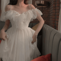 페어리 오프 숄더 레이스 드레스 요정 귀엽다