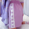 Kawaii Heart Print High Waist Shorts A-line Skirt kawaii