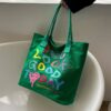 Rainbow Colored Alphabet Smiley Shoulder Bag Canvas kawaii