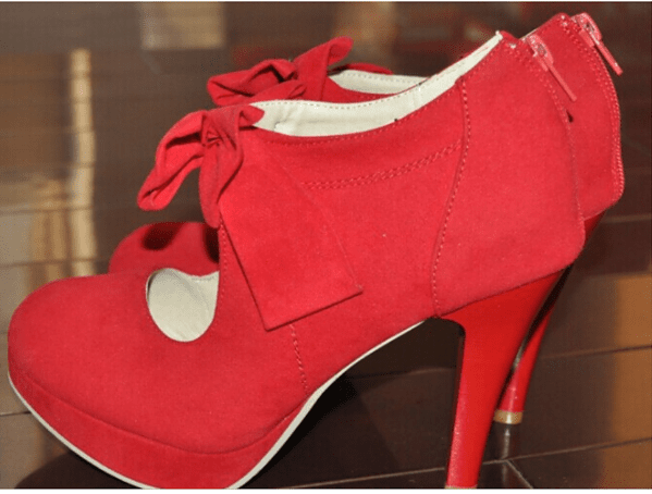 Fashion Heels Boots Bow kawaii