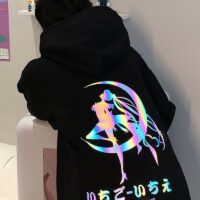Kawaii Sailor Moon reflecterende hoodie Cartoon-kawaii