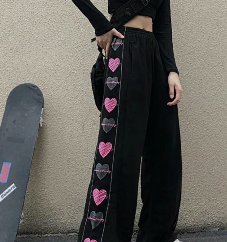 Kawaii Love Skater Pants Harajuku kawaii