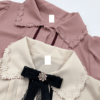 Preppy Style Vintage Button Blouse chiffon blouse kawaii