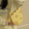 Creamy Yellow Cheese Shoulder Bag Cheese kawaii