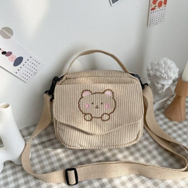 Cute Canvas Zipper Shoulder Bag Canvas kawaii