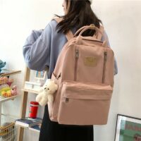 Рюкзак для девочек-подростков Kawaii с двойной молнией корейский каваи