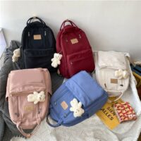 Рюкзак для девочек-подростков Kawaii с двойной молнией корейский каваи
