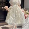 Kawaii Lolita Style Puff Sleeves Princess Dress Fairy Dresses kawaii